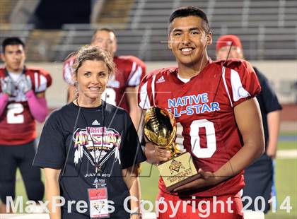 Thumbnail 3 in Native All-Star Football Classic (Red Hawks vs. Blue Eagles) photogallery.