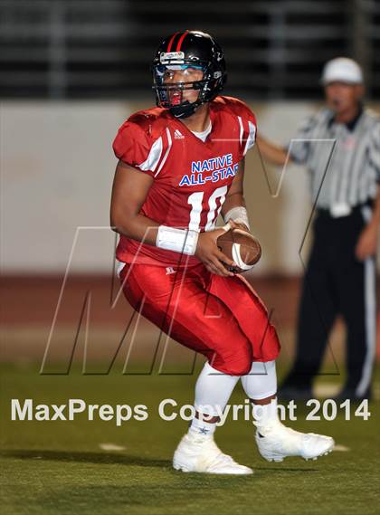 Thumbnail 1 in Native All-Star Football Classic (Red Hawks vs. Blue Eagles) photogallery.