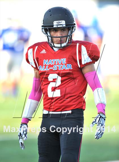 Thumbnail 3 in Native All-Star Football Classic (Red Hawks vs. Blue Eagles) photogallery.