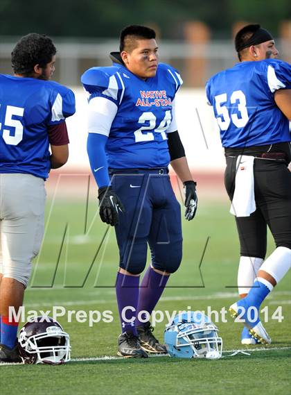 Thumbnail 1 in Native All-Star Football Classic (Red Hawks vs. Blue Eagles) photogallery.