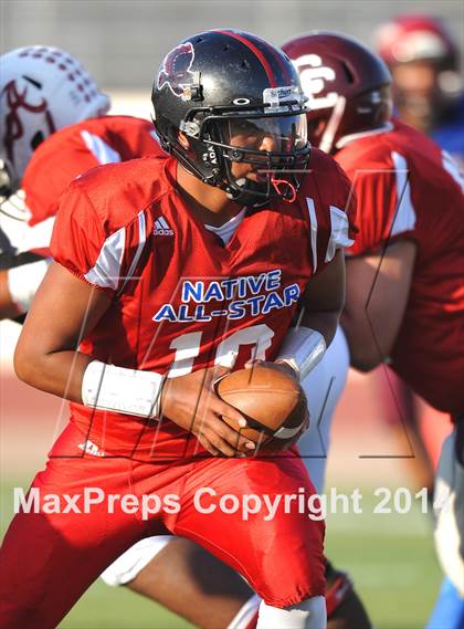 Thumbnail 1 in Native All-Star Football Classic (Red Hawks vs. Blue Eagles) photogallery.