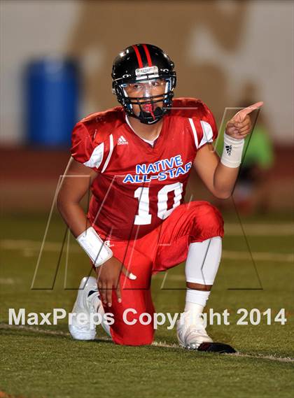 Thumbnail 3 in Native All-Star Football Classic (Red Hawks vs. Blue Eagles) photogallery.