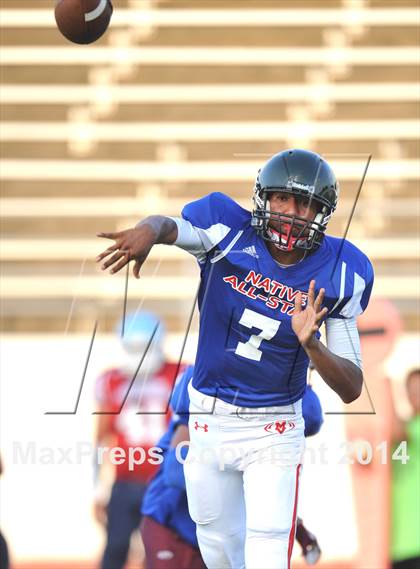 Thumbnail 2 in Native All-Star Football Classic (Red Hawks vs. Blue Eagles) photogallery.