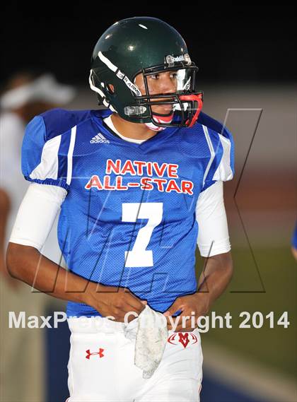 Thumbnail 1 in Native All-Star Football Classic (Red Hawks vs. Blue Eagles) photogallery.