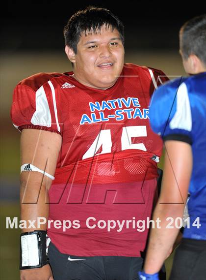 Thumbnail 1 in Native All-Star Football Classic (Red Hawks vs. Blue Eagles) photogallery.
