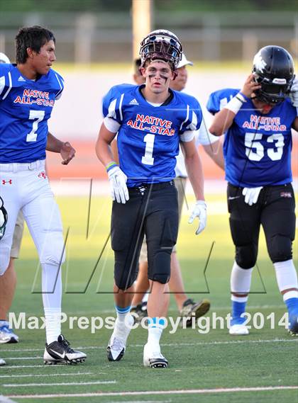 Thumbnail 1 in Native All-Star Football Classic (Red Hawks vs. Blue Eagles) photogallery.