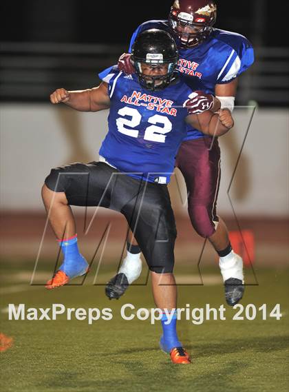 Thumbnail 2 in Native All-Star Football Classic (Red Hawks vs. Blue Eagles) photogallery.