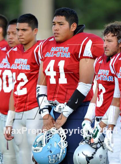 Thumbnail 2 in Native All-Star Football Classic (Red Hawks vs. Blue Eagles) photogallery.