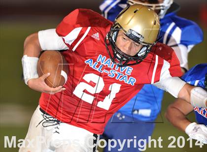 Thumbnail 1 in Native All-Star Football Classic (Red Hawks vs. Blue Eagles) photogallery.