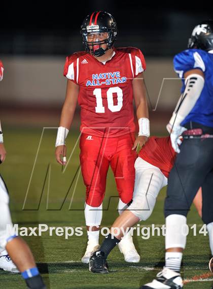 Thumbnail 2 in Native All-Star Football Classic (Red Hawks vs. Blue Eagles) photogallery.