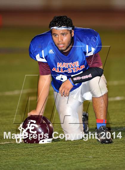 Thumbnail 2 in Native All-Star Football Classic (Red Hawks vs. Blue Eagles) photogallery.