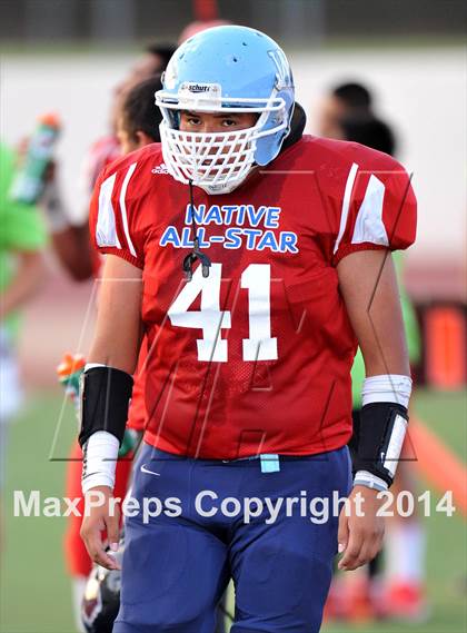 Thumbnail 2 in Native All-Star Football Classic (Red Hawks vs. Blue Eagles) photogallery.