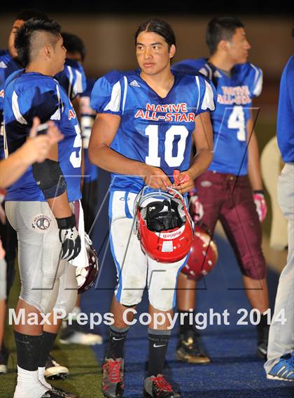 Thumbnail 1 in Native All-Star Football Classic (Red Hawks vs. Blue Eagles) photogallery.