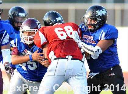 Thumbnail 3 in Native All-Star Football Classic (Red Hawks vs. Blue Eagles) photogallery.