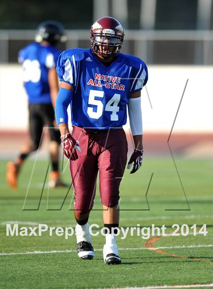 Thumbnail 3 in Native All-Star Football Classic (Red Hawks vs. Blue Eagles) photogallery.
