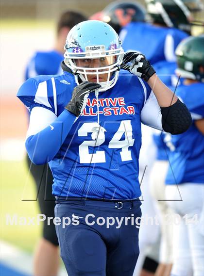 Thumbnail 3 in Native All-Star Football Classic (Red Hawks vs. Blue Eagles) photogallery.