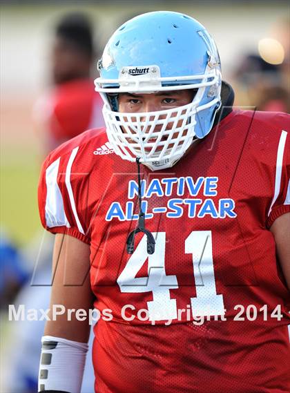 Thumbnail 3 in Native All-Star Football Classic (Red Hawks vs. Blue Eagles) photogallery.