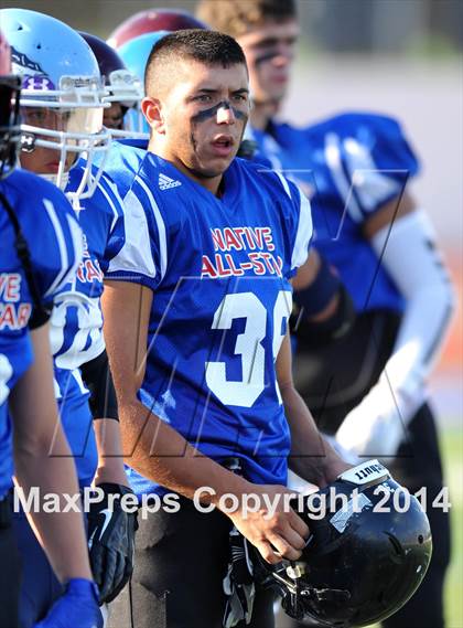 Thumbnail 3 in Native All-Star Football Classic (Red Hawks vs. Blue Eagles) photogallery.