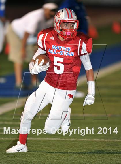 Thumbnail 1 in Native All-Star Football Classic (Red Hawks vs. Blue Eagles) photogallery.