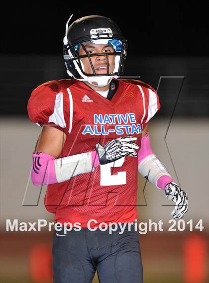 Thumbnail 1 in Native All-Star Football Classic (Red Hawks vs. Blue Eagles) photogallery.