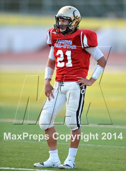 Thumbnail 3 in Native All-Star Football Classic (Red Hawks vs. Blue Eagles) photogallery.