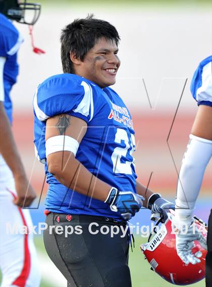 Thumbnail 1 in Native All-Star Football Classic (Red Hawks vs. Blue Eagles) photogallery.