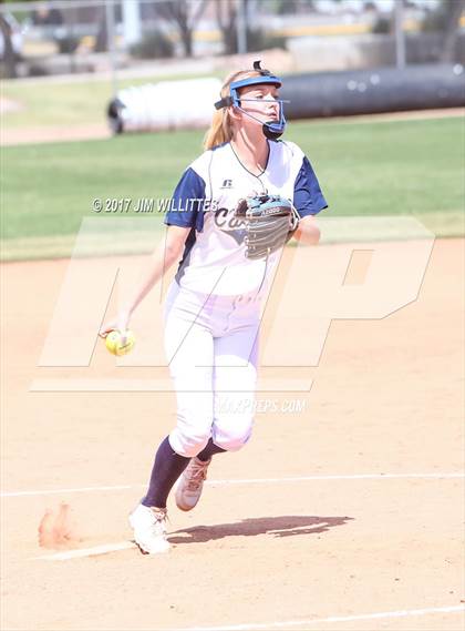 Thumbnail 1 in Casteel vs. Paradise Honors (Chandler Prep Softball Classic) photogallery.