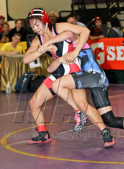 Thumbnail 2 in CIF State Girls Wrestling Championships (Round 4) photogallery.