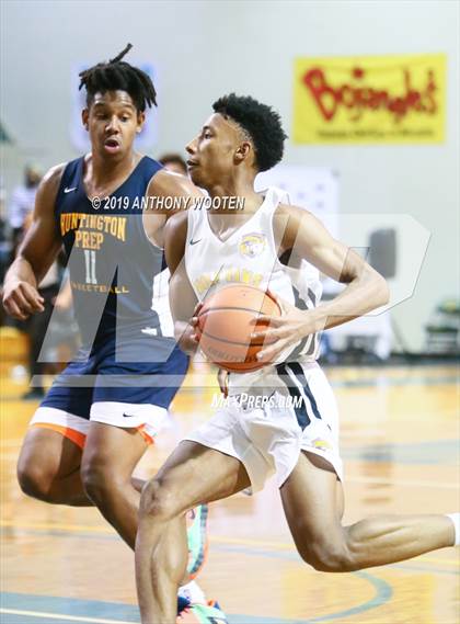 Thumbnail 3 in Huntington St. Joseph Prep vs. Word of God Christian Academy (Hoops and Dreams Showcase) photogallery.