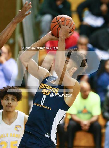 Thumbnail 1 in Huntington St. Joseph Prep vs. Word of God Christian Academy (Hoops and Dreams Showcase) photogallery.