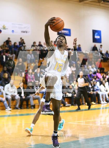Thumbnail 3 in Huntington St. Joseph Prep vs. Word of God Christian Academy (Hoops and Dreams Showcase) photogallery.