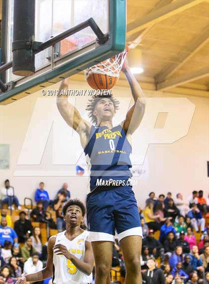 Thumbnail 2 in Huntington St. Joseph Prep vs. Word of God Christian Academy (Hoops and Dreams Showcase) photogallery.