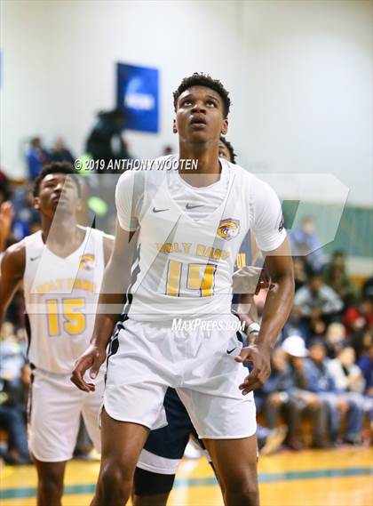 Thumbnail 1 in Huntington St. Joseph Prep vs. Word of God Christian Academy (Hoops and Dreams Showcase) photogallery.