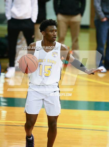 Thumbnail 2 in Huntington St. Joseph Prep vs. Word of God Christian Academy (Hoops and Dreams Showcase) photogallery.