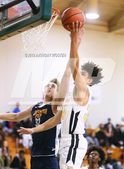 Thumbnail 2 in Huntington St. Joseph Prep vs. Word of God Christian Academy (Hoops and Dreams Showcase) photogallery.