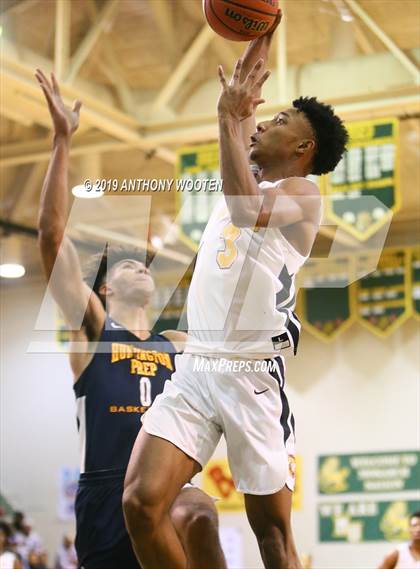 Thumbnail 2 in Huntington St. Joseph Prep vs. Word of God Christian Academy (Hoops and Dreams Showcase) photogallery.
