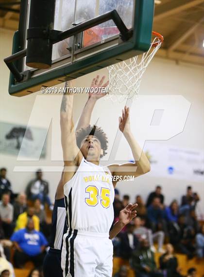 Thumbnail 2 in Huntington St. Joseph Prep vs. Word of God Christian Academy (Hoops and Dreams Showcase) photogallery.