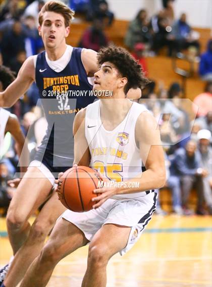 Thumbnail 1 in Huntington St. Joseph Prep vs. Word of God Christian Academy (Hoops and Dreams Showcase) photogallery.