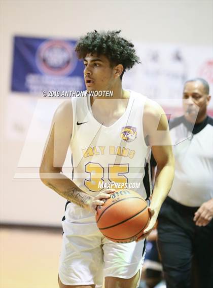 Thumbnail 1 in Huntington St. Joseph Prep vs. Word of God Christian Academy (Hoops and Dreams Showcase) photogallery.