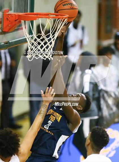 Thumbnail 2 in Huntington St. Joseph Prep vs. Word of God Christian Academy (Hoops and Dreams Showcase) photogallery.