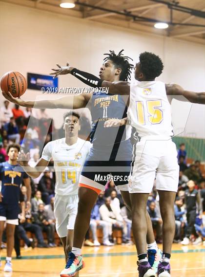 Thumbnail 2 in Huntington St. Joseph Prep vs. Word of God Christian Academy (Hoops and Dreams Showcase) photogallery.