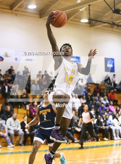 Thumbnail 1 in Huntington St. Joseph Prep vs. Word of God Christian Academy (Hoops and Dreams Showcase) photogallery.