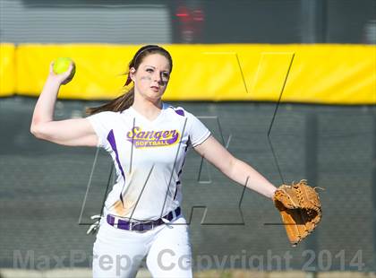 Thumbnail 3 in Centennial vs Sanger (LCS/Argyle Softball Tournament) photogallery.