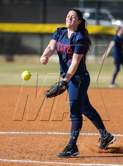 Thumbnail 2 in Centennial vs Sanger (LCS/Argyle Softball Tournament) photogallery.