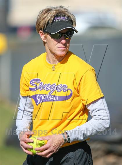Thumbnail 3 in Centennial vs Sanger (LCS/Argyle Softball Tournament) photogallery.