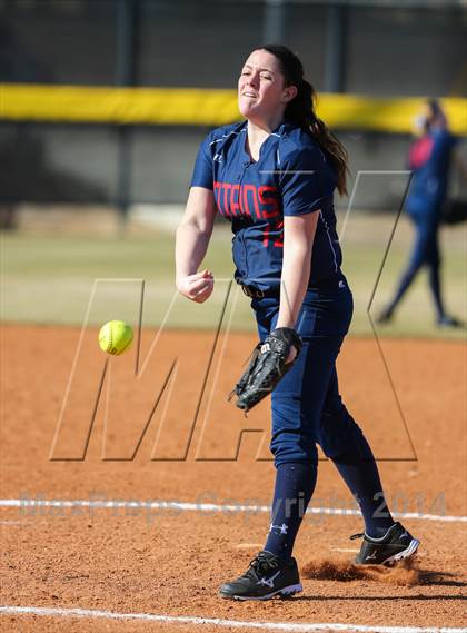 Thumbnail 3 in Centennial vs Sanger (LCS/Argyle Softball Tournament) photogallery.