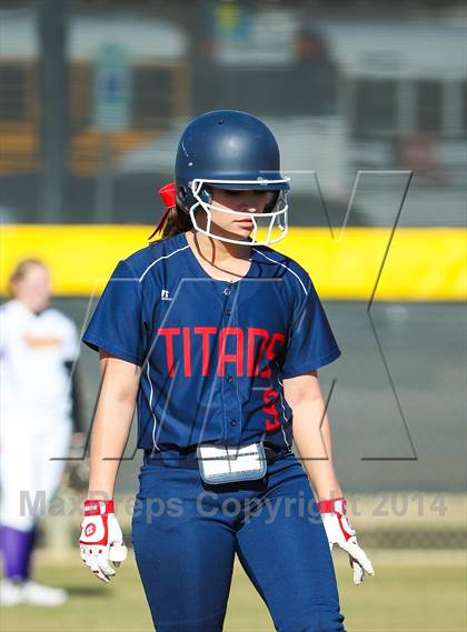 Thumbnail 3 in Centennial vs Sanger (LCS/Argyle Softball Tournament) photogallery.