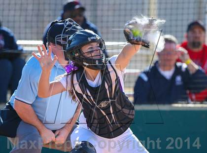 Thumbnail 3 in Centennial vs Sanger (LCS/Argyle Softball Tournament) photogallery.