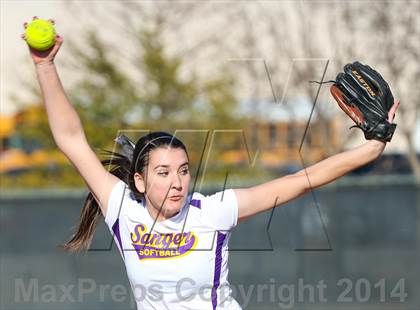 Thumbnail 2 in Centennial vs Sanger (LCS/Argyle Softball Tournament) photogallery.