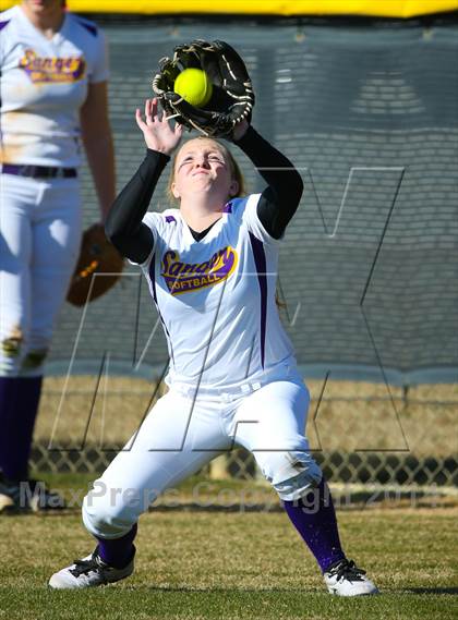 Thumbnail 2 in Centennial vs Sanger (LCS/Argyle Softball Tournament) photogallery.
